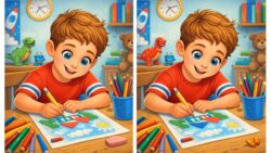 This Spot the Difference Puzzle Challenges Your Focus With a Confusing Boy Illustration