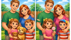 Test Your Observation Skills by Finding 3 Differences in This Family Image Within 10 Seconds
