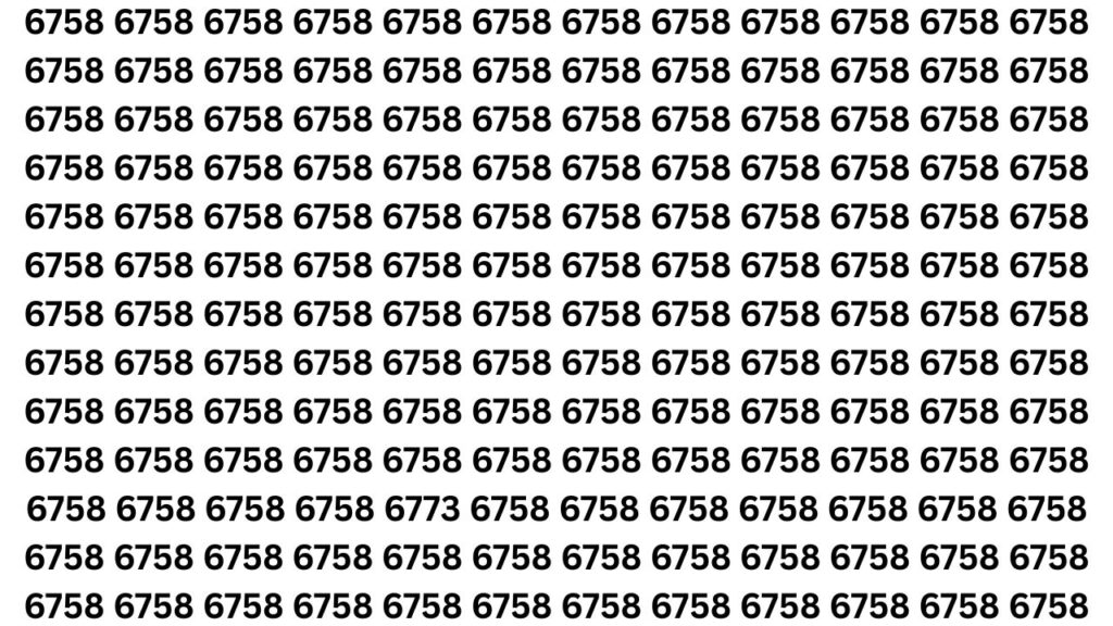 Find the Number 6773 Hidden