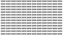 Optical Illusion Challenge: Spot the Word SKIN Hidden Among SIKN in 7 Seconds