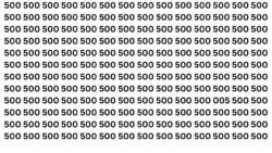 Optical Illusion Challenge: Can You Spot the Inverted 500 Within 7 Seconds