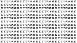 Optical Illusion Challenge: Spot the Number 78 Among 73 and 37 in 10 Seconds