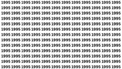 Optical Illusion Test: Spot the Number 1965 Among 1995 in 9 Seconds