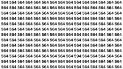 Optical Illusion Challenge: Can You Find 594 Hidden Among 564s?